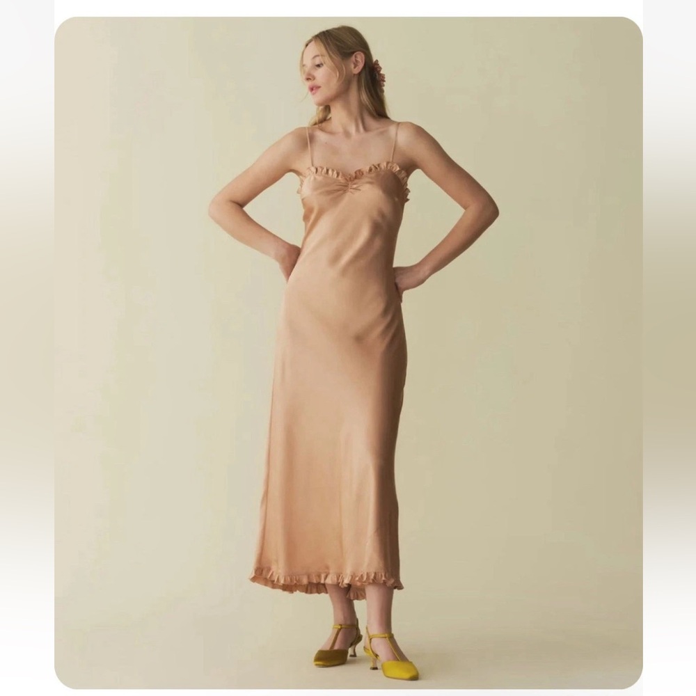 Doen Calsi dress peach silk size medium